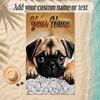 Pug Theme Soft Beach Towel Personalized Custom Name Text Towel Portable for Beach Pool Travel