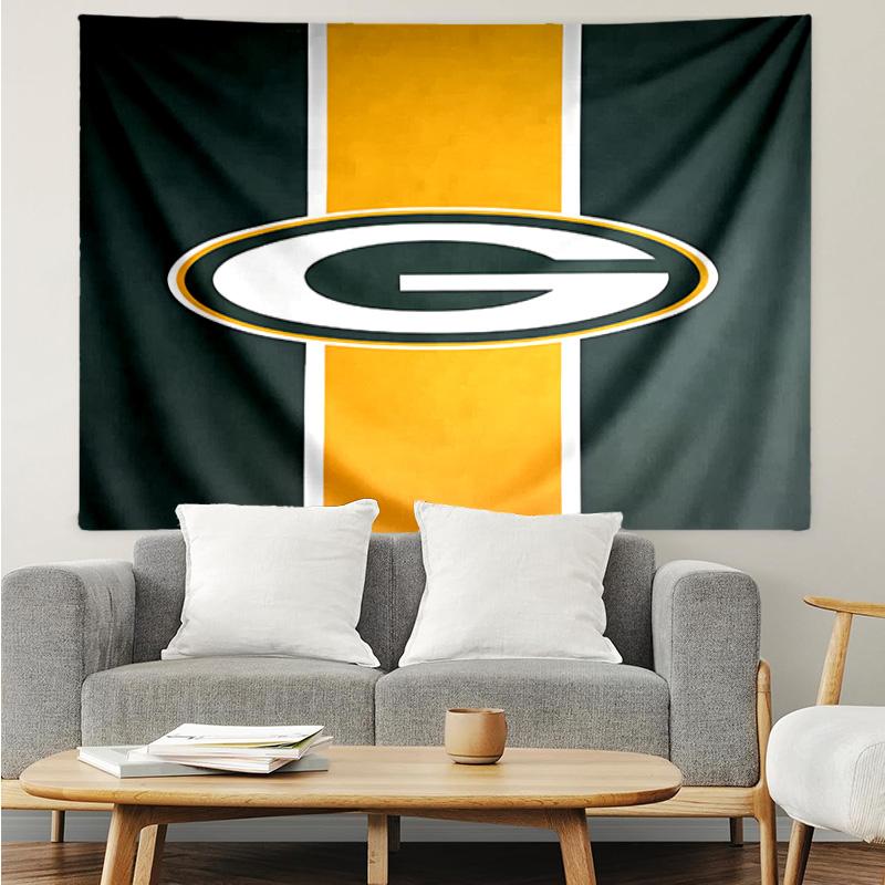 Green Bay Packers Logo Tapestry Hanging for Bedroom,Livingroom, Playroom,Decor Art Room Wall Tapestry Holiday and Birthday Gifts