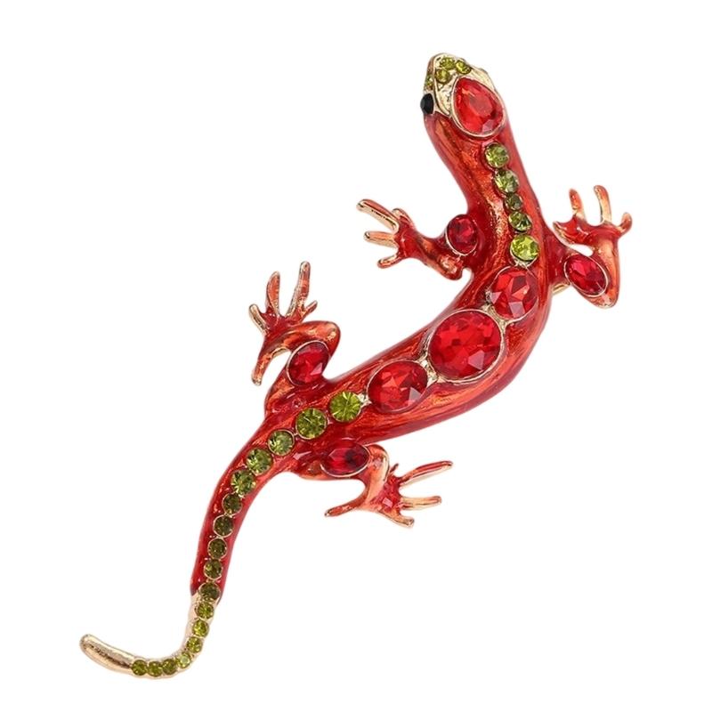 Retro Reptile Lapel Pin Fashionable Lizard Brooch With Vintage Detailing Perfect For Scarf Hat Outfit Accessories Gift Choice