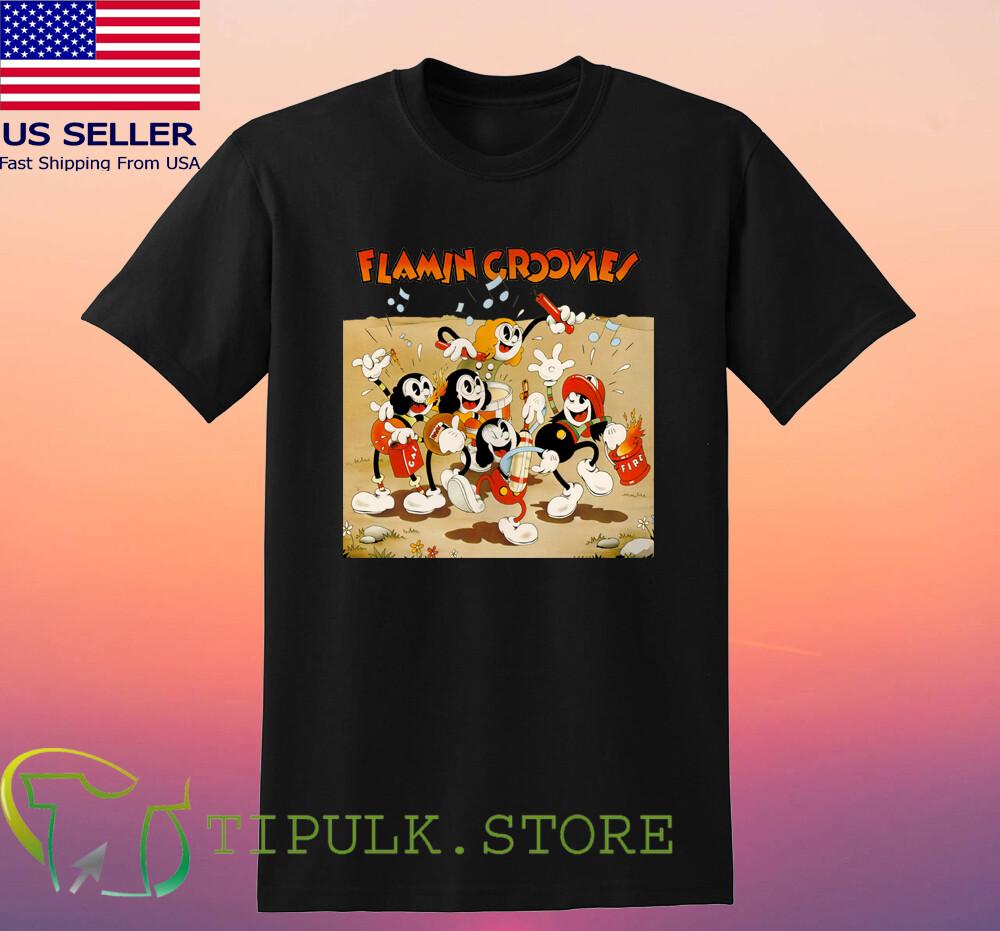 Flamin Groovies Cartoon Band Rock Music T-shirt