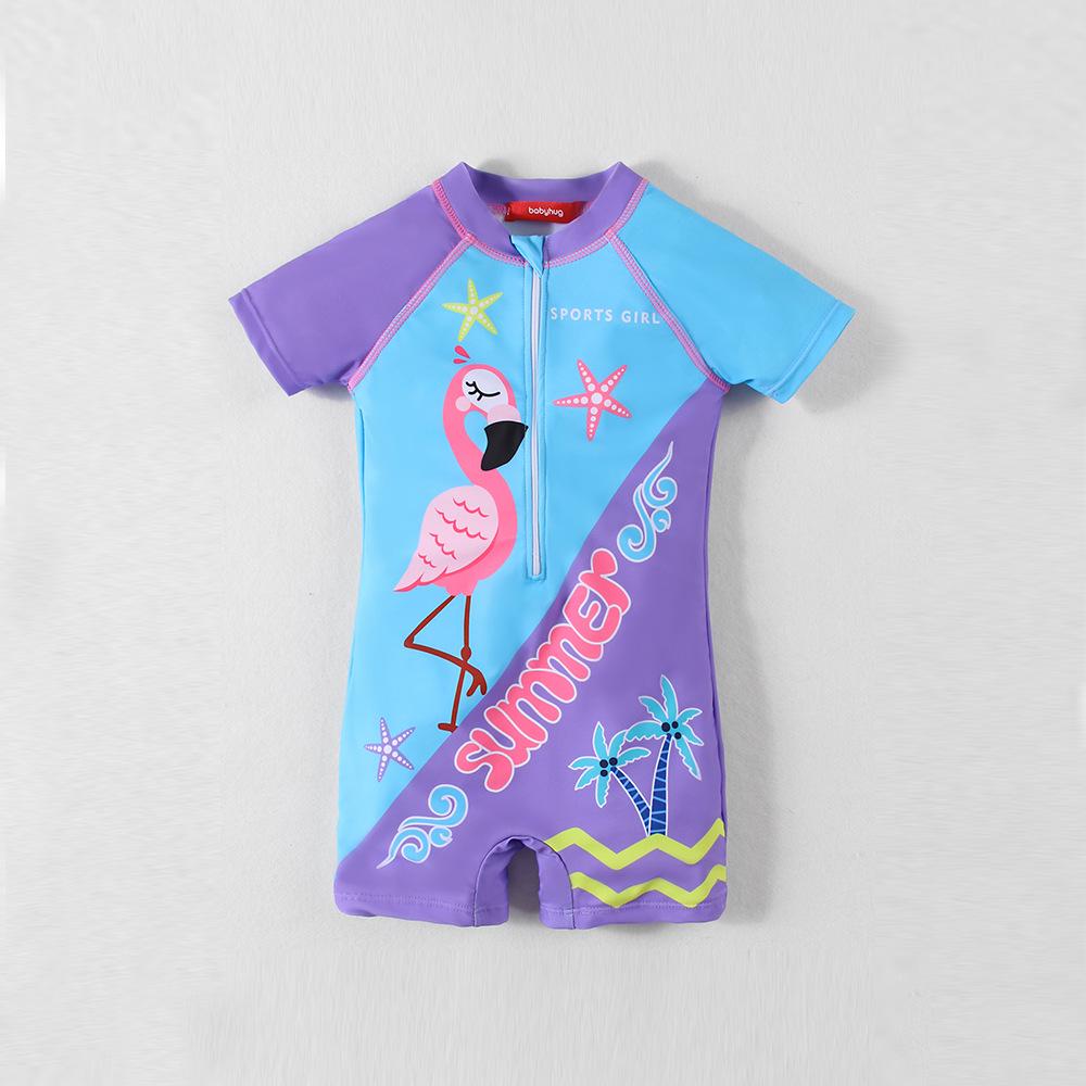 

New Korean Style Cute Princess One-Piece Swimsuit for Toddler Girls 110 фиолетовый
