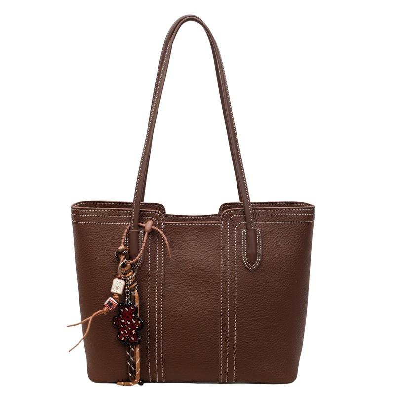 Retro bag women's large capacity 2025 new autumn and winter simple versatile shoulder underarm bag commuter tote bag