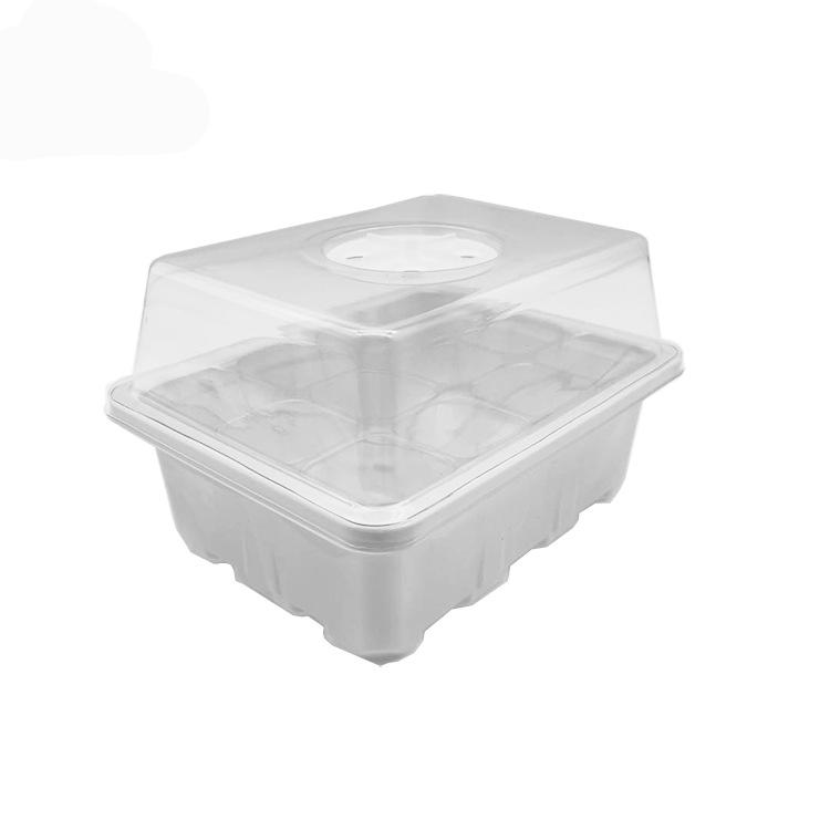Seed Starter Tray Box Nursery Pot Seedling Germination Planter Adjustable Ventilation Humidity 12 Cell