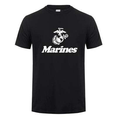 Korpus Piechoty Morskiej US Marines USMC Wojskowa Koszulka Lato Męska Bawełniana Koszulka z Krótkim Rękawem T-shirt Męski Top Koszulka OT-105