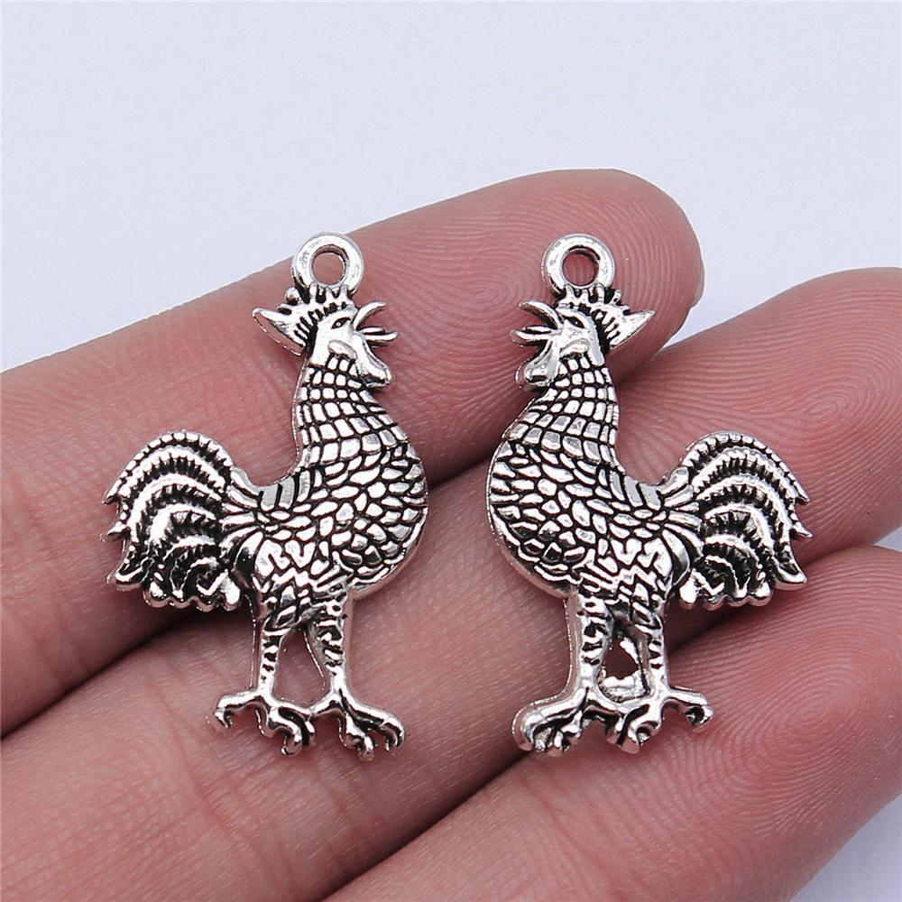 Charms Chicken Duck Goose Pendants Vintage Jewelry Supplies QC027