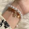 Pearl Bracelet Design Sense Popular Internet Celebrity French Advanced Sense Retro Light Luxury Star Bear Bracelet Handpiece