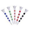 20pcs/Bag Plastic Golf Tee With Red/Black/Blue/Pink/Green Stripe Marking, Durable, Golf Supplies