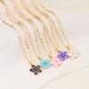 Practical Cherry Flower Necklace Polished Alloy Jewelry Pendant Necklace Perfect for Gifting or Daily Fashion Accessory