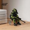 Military Soldier Figurine 3D Printed Desktop Figurine, Model, Miniature Action Figure Ornament for Home Office Car Decor And Lovers Collectible Combat