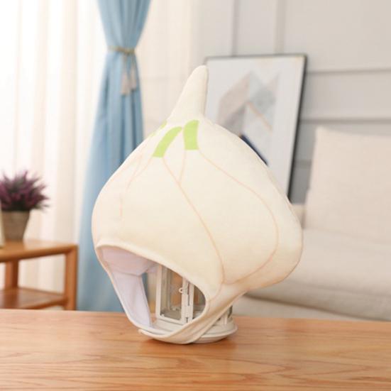 Cartoon Headgear Cute Soft Garlic Head Hat Holiday Performance Headwear Unisex Cloth Headdress Photography Cosplay Props Halloween Gift