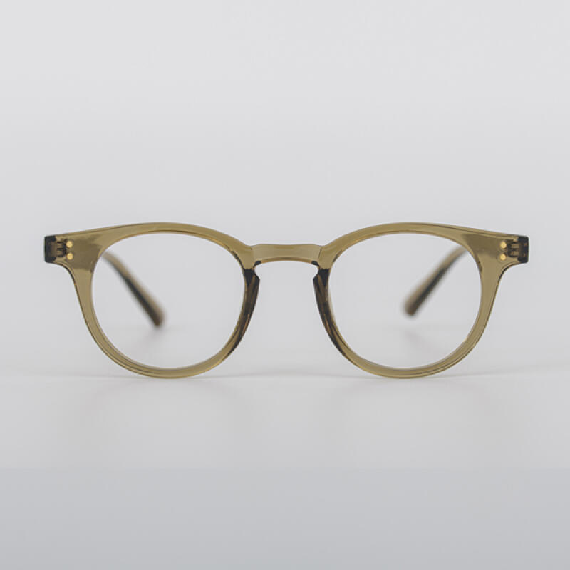 SBKA Icon-C03 Round Horn-Rimmed Glasses (Blue Light Blocking)