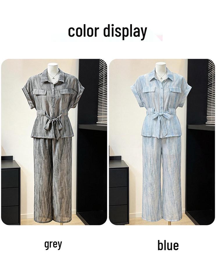Casual Lapel Short Sleeve Two-Piece Set: 2026 Fashion Slimming Suit for Women