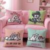 Hot-Cartoon S-Simons-Cat Pillow Case Short Plush Double-Sided Printing Home Machine Washable In Warm Winter Cushion Cover