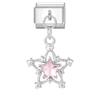 Women Fashion Zircon Star Butterfly Golden Heart Tassel Chain Italian Charms Fit 9mm Stainless Steel Bracelet DIY Jewelry Gift