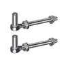 Pair Steel J Bolt Post Hinge Heavy Duty Gate Hinge Rustproof Door Hinge Corrosion Resistant Door Hinges for Outdoor Gate