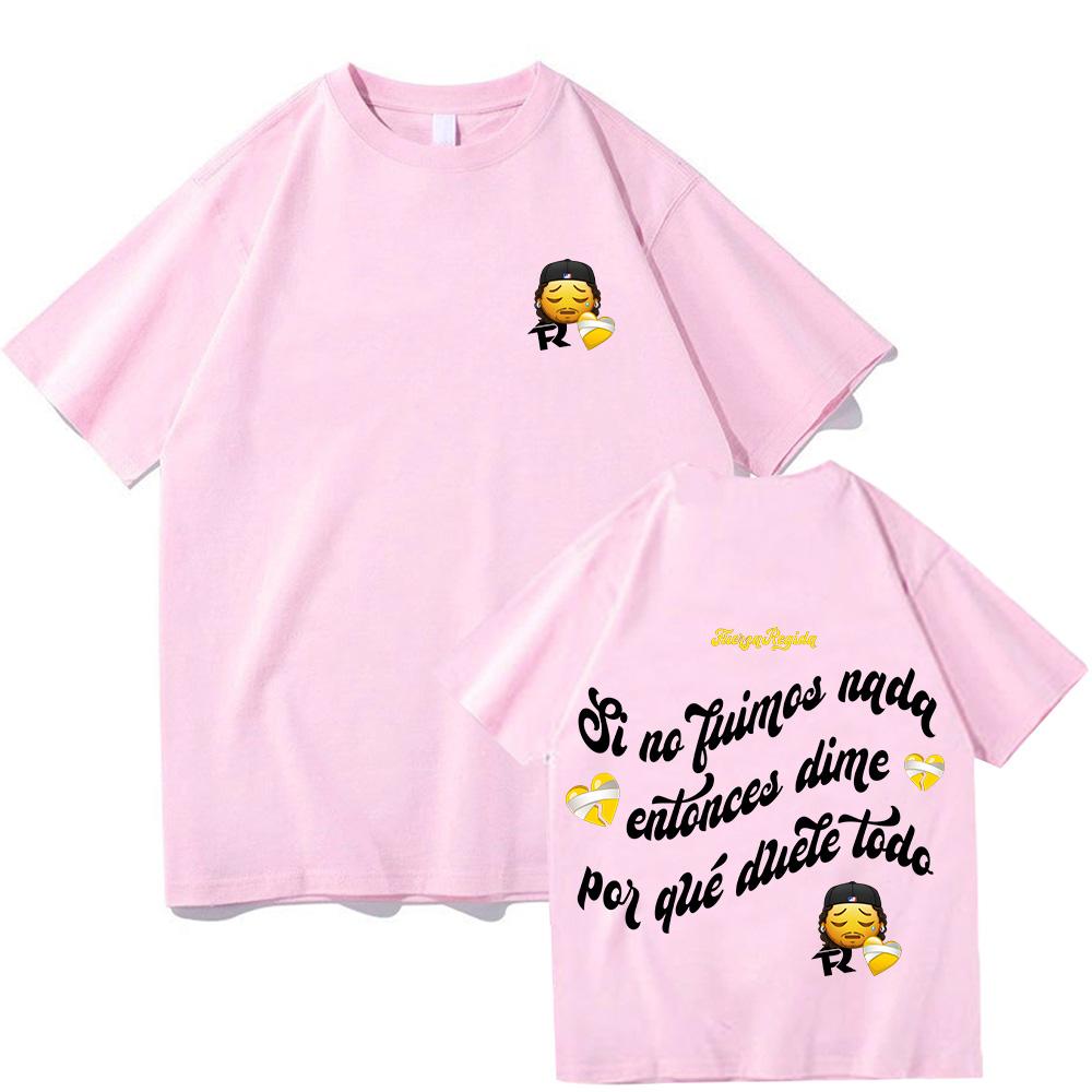 Jop Triston Tshirt Fuerza Regida T-shirt Grunge Hip Hop Unisex Streetwear 100%Cotton Casual Short Sleeve Tops Men Women Comfort Tees anime shirt y2k