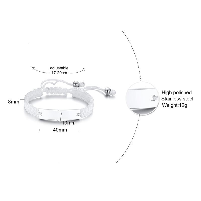 Bracelets Vnox pour Hommes avec Personnalisation Nom Personnalisé Date Initiales Citation Gravure Cordon Ajustable Bijoux Unisexe