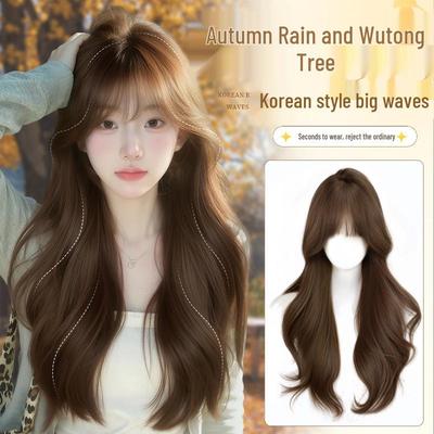 Korean Vibe Invisible Wig: Large Waves, Full Coverage, Instant Wear