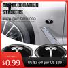 Car Sticker 2025 Hot Car Aluminum Logo Side Body Fender Sticker Trunk Decoration For Model 3 Y S X 2017-2023 Roadster Spac