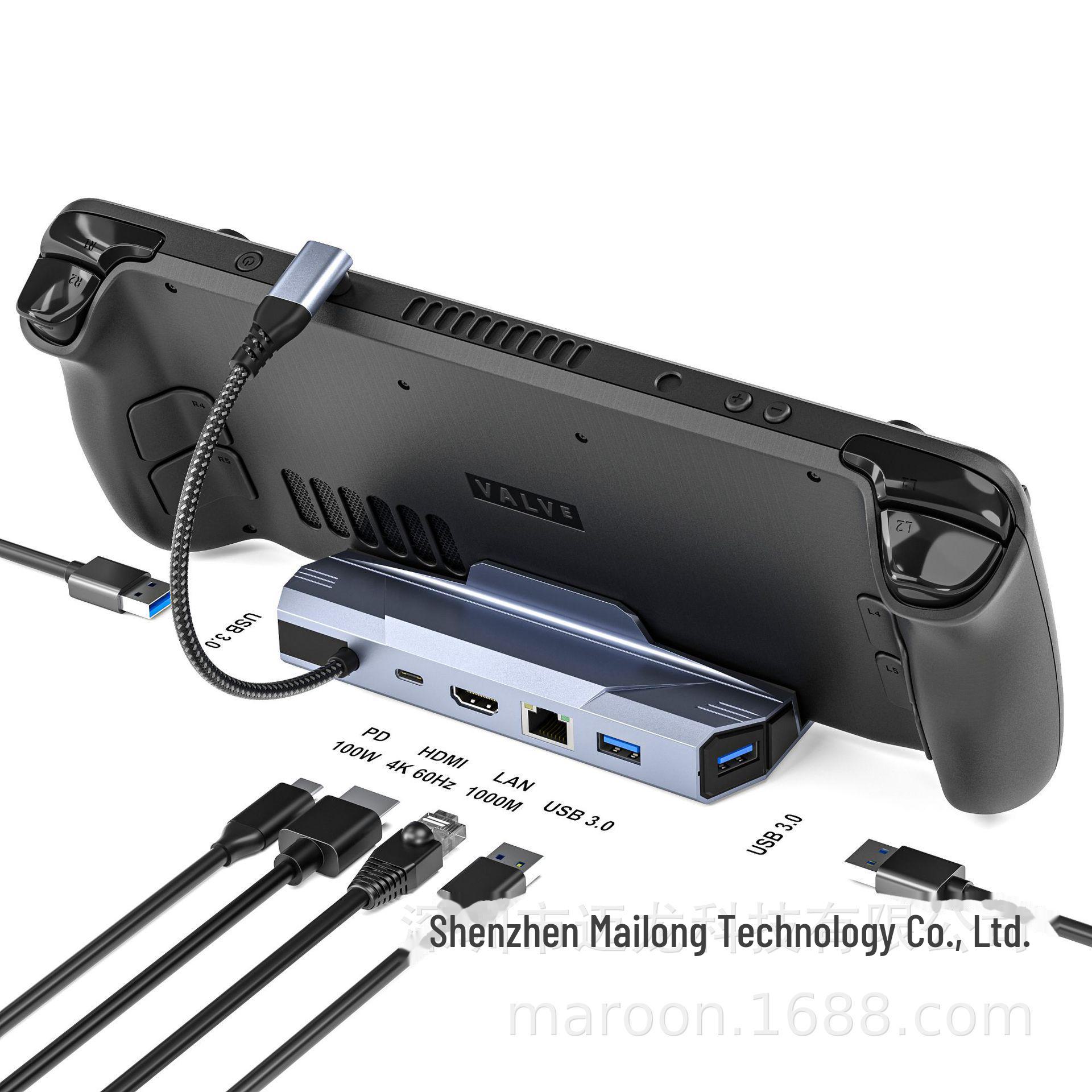 

Док-станция расширения 6-в-1 USB-C - HDMI для Steam Deck, консолей Nintendo, ROG с поддержкой Gigabit и 4K Six in One