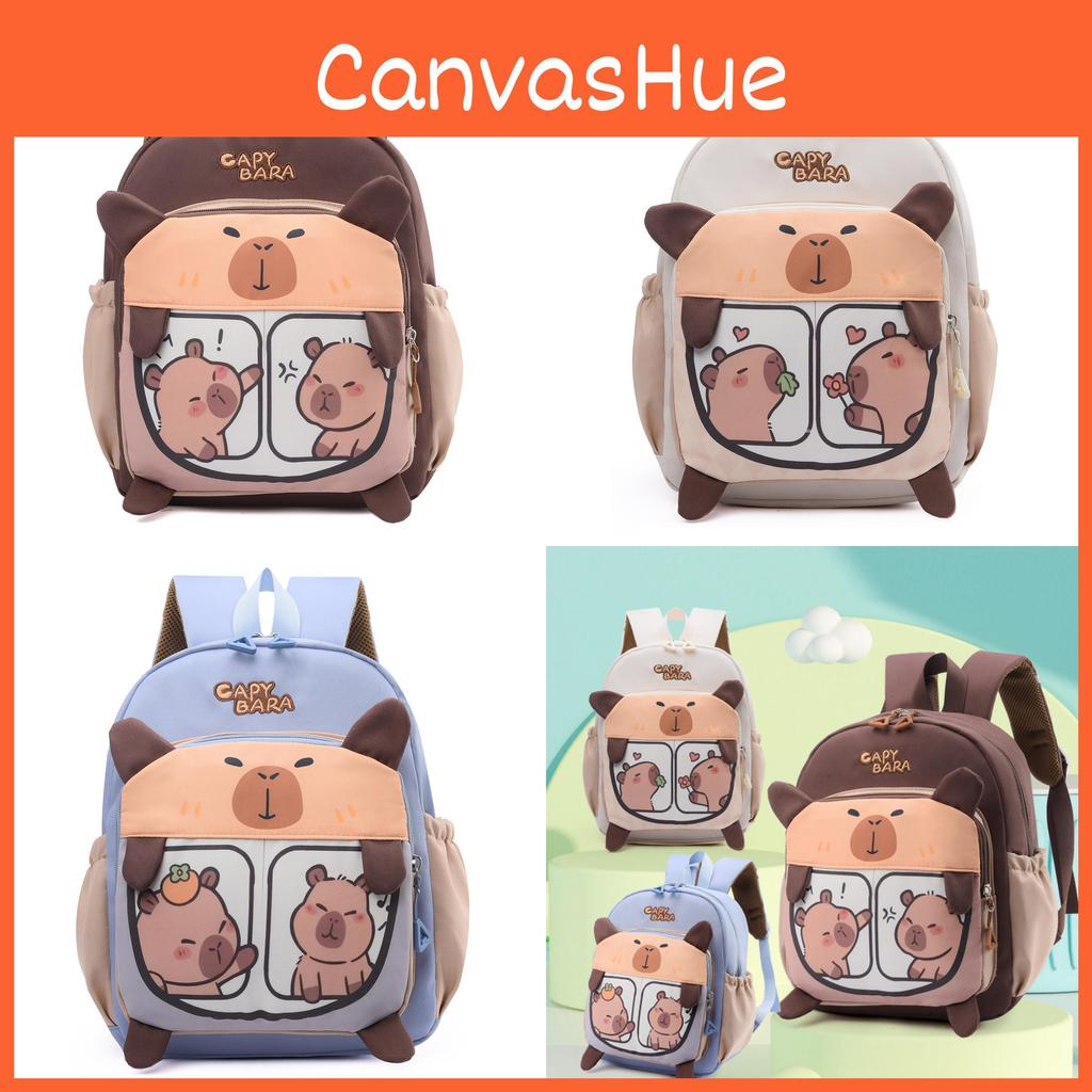 Children Themed Capybara Backpack Breathable Lightweight Cute Cartoon Schoolbag