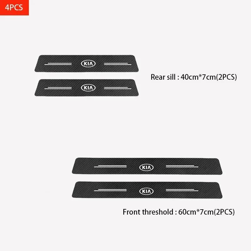 Karbon fiber araba kapı eşiği koruması kapı eşiği şeridi sticker Kia Sportage Ceed Picanto Rio ProCeed Niro 5 3 4 K7 K5 K8 K3 için zpjm80