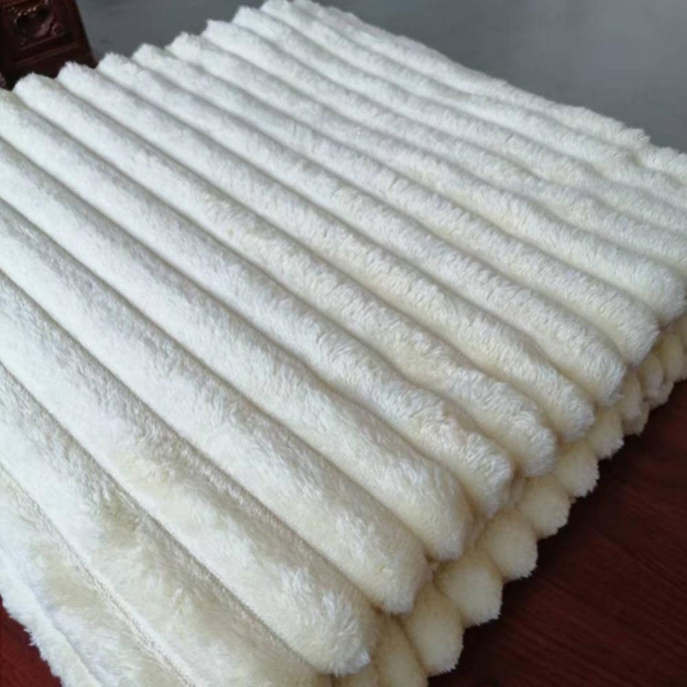 New Double Sided Warm Blanket Warm Breathable Throw Blanket Solid Color Skin-Friendly Conditioning Quilt