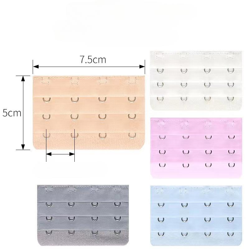 3 Row 4 Hooks Sexy Bra Extender Extension Bra Straps Clip On Strap Soft Bra Clasp Hooks Extenders