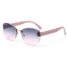 Frameless Trimmed Sunglasses Women's Polygonal Retro Sunglasses Men's Ins Wind