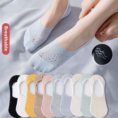 Hollow Women Socks Thin Mesh Socks Simple Invisible Boat Socks