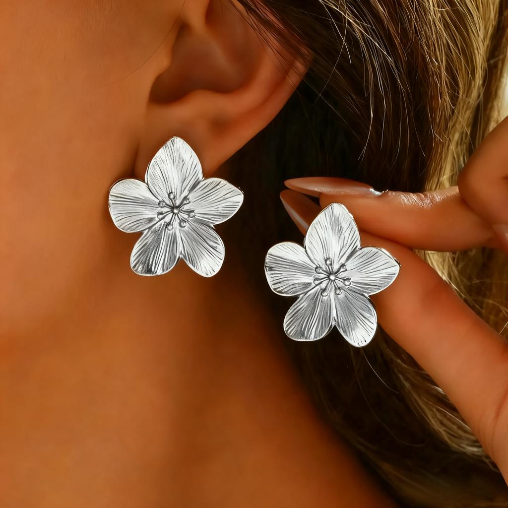 Exaggerated Irregular Metal Dangle Earrings for Women Vintage Geometric Statement Drop Earrings Punk Rock Jewelry Accessories