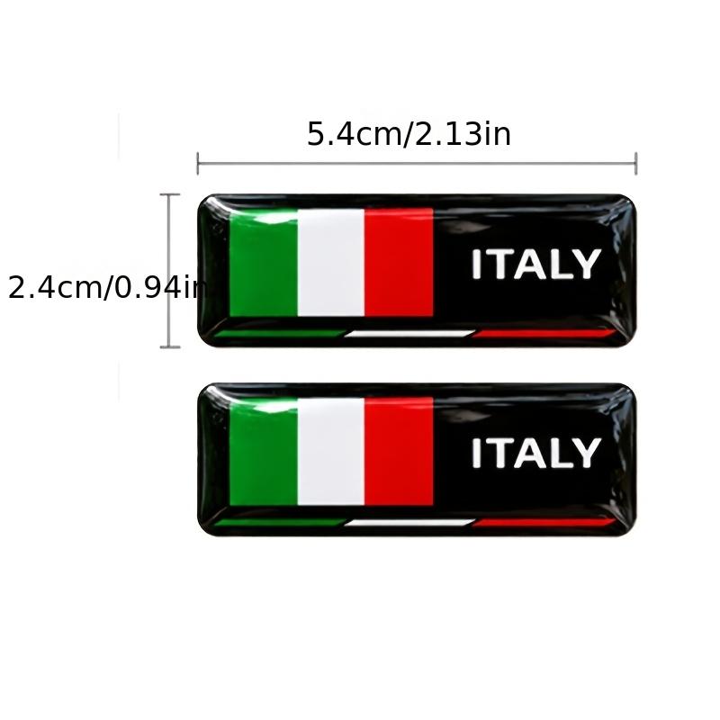 4 peças Bandeira Pequena da Itália Edição Limitada Decalques Esportivos de Corrida Emblemas da Bandeira da Itália Acessórios Design de Emblema Decalque para Motocicleta Carro Caminhão Bicicleta