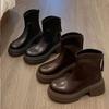 Skinny Boots Increase Height Martin Boots New Autumn Thick Heel Small British Style Platform Short Boots