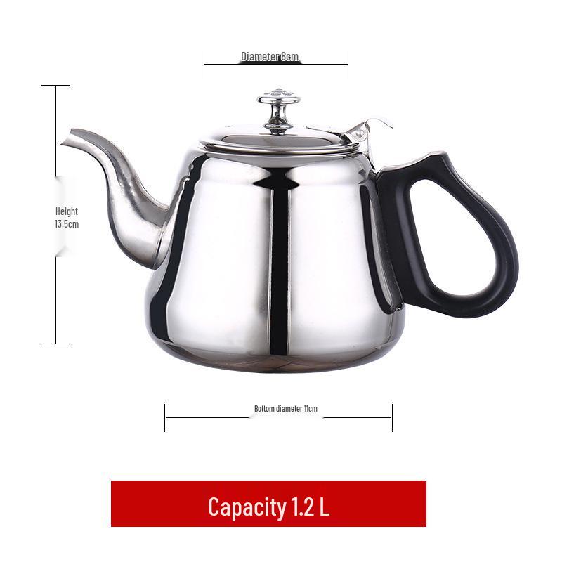 İndüksiyon Ocaklar İçin Büyük Kapasiteli Kalınlaştırılmış Paslanmaz Çelik Çaydanlık