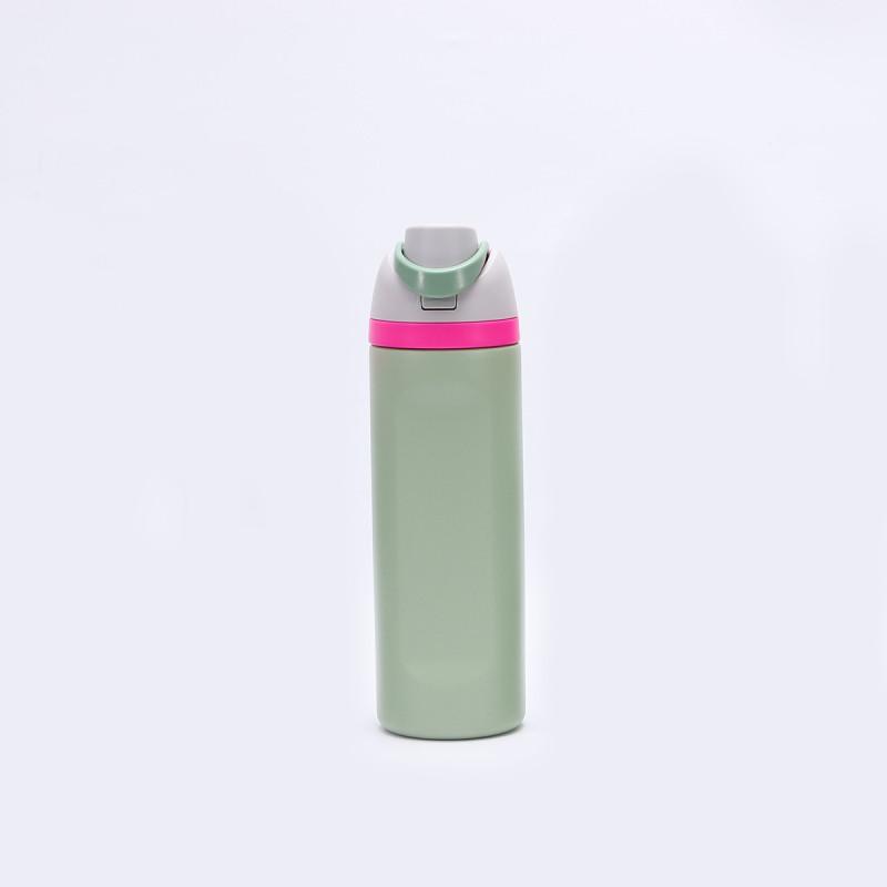 Steel Stainless Owala Water Bottle Straw 710ml Push Lid Keeps Sports Drinks
