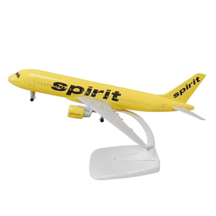 

NEW 20cm Alloy Metal USA Air Spirit Airlines Airbus 320 A320 Diecast Airplane Model Plane Aircraft Kids Novel Toys жёлтый