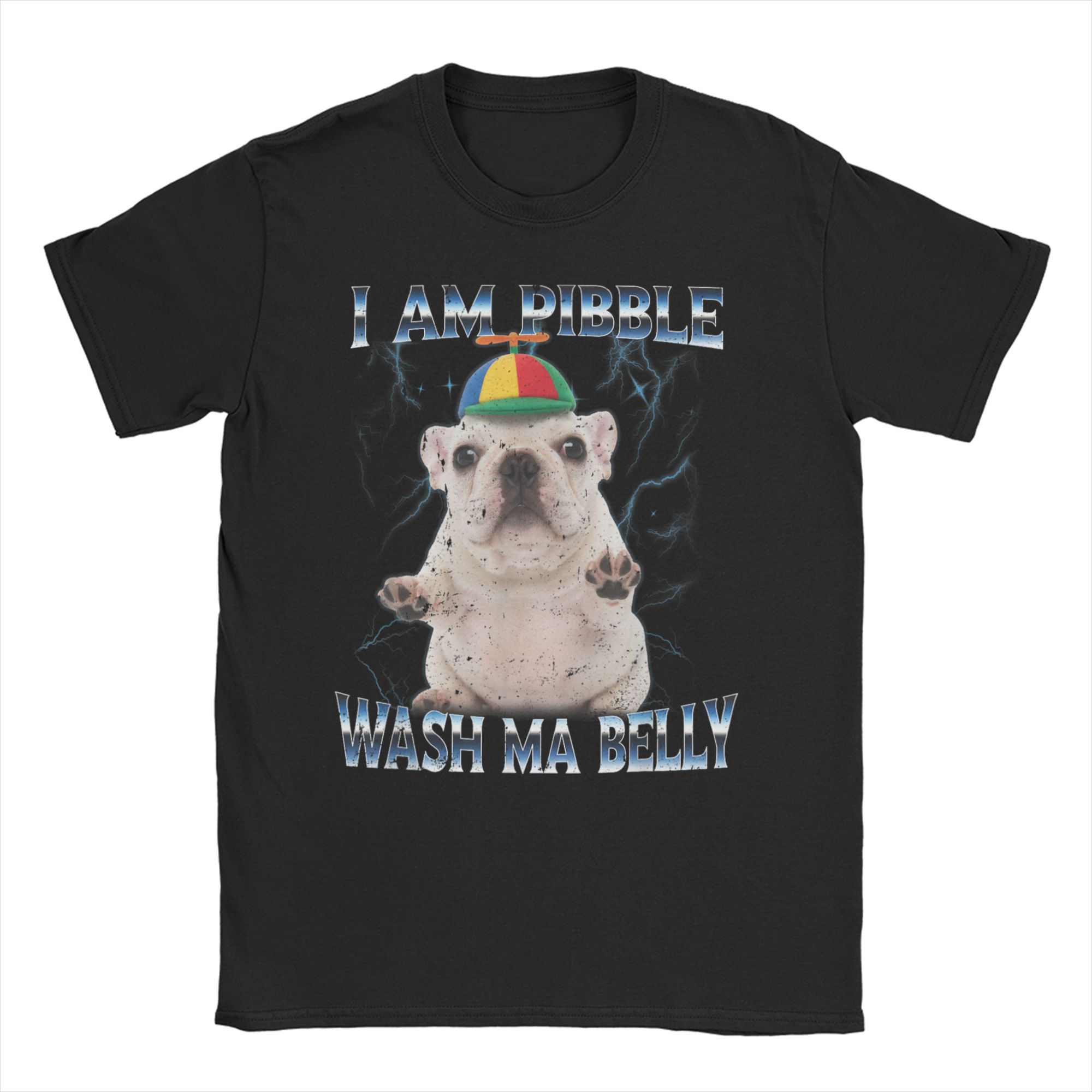 I Am Pibble Wash My Belly Pibble Meme Funny Dog Men Women T Shirts  Funny Tees Short Sleeve O Neck TShirts 100 Cotton Printed 4XL