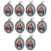 10Pcs Oval Shaped Figure Metal Rhinestones Pendant Charm for Chokers Necklaces Keychains DIY Jewelry Making