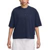 Nike Swoosh T Shirts Women's Navy Blue Crew Neck Moderate HV4956-410