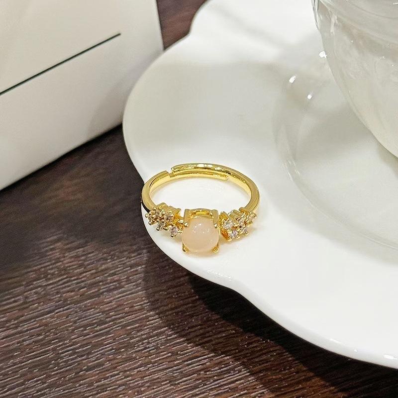 Vintage Court Style Medieval Vintage Open Ring Old Money Wind Full Diamond Super Fairy Ring Girl