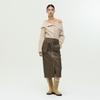 Ibiem Overlay Strap Belt Leather Skirt Emp8Wsk030