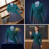 Wicked School Uniform Costume Set For Girls With Polyester Fabric For Halloween And Cosplay
