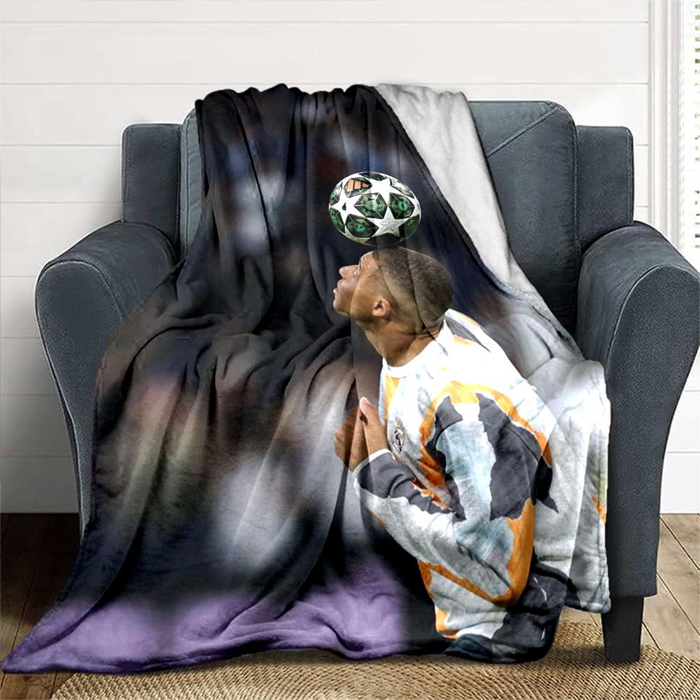Star Player Kylian Mbappé Blanket Warmthful Decor Great for Chair Livingroom Office Chair for All Occasions Warmthful Decor