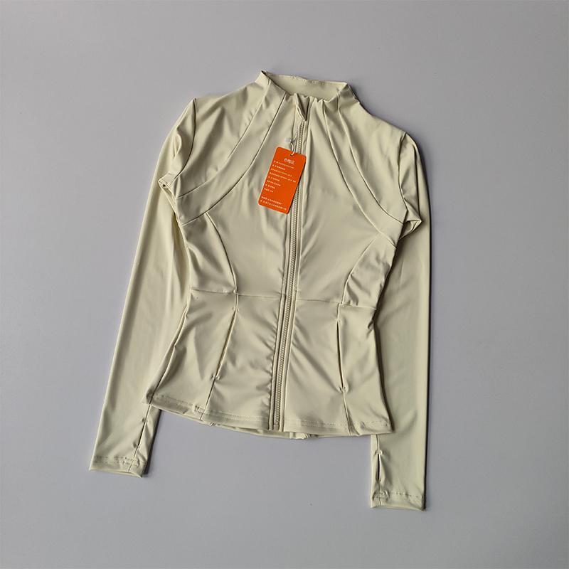 Women Sports Jacket Zip Fitness Yoga Shirt Workout Running Coats Warm Gym Long Sleeve Cardigan Slim Tight Jacket Activewear