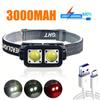 Superhelle Mini-COB-Stirnlampe Typ-C Ladescheinwerfer 3000LM 18650 Stirnlampe Camping Notfall Tragbare wasserdichte Laterne