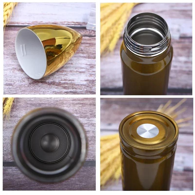 500ml Bullet Shape Thermos Bottle Large Capacity Stainless Steel Water Bottle Portable Vacuum Flasks Thermos Cup for Coffee