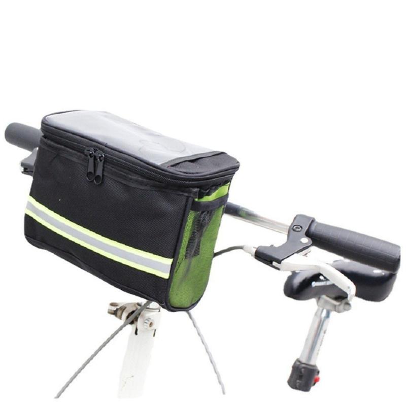 Waterproofs Bike Handlebar Bags Bicycles Front Storage Pouches Cycling Pouches Phone Bags with Removable Shoulder Strap