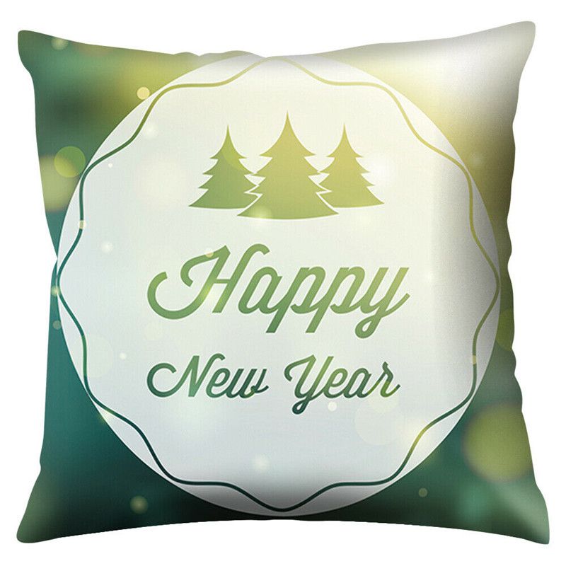 Polyester Peach Skin Christmas Cushion Cover 18" For Sofa Decor**