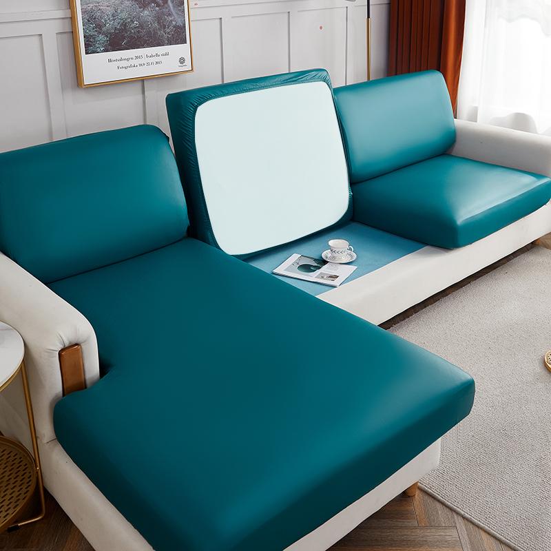 Waterproof Pu Elastic Sofa Seat Covers Loveseat Sofa Furniture Protector Slip Cover For Settee Seater Replacement Living Room