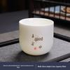 Jade Kung Fu Tea Set: Sheep Fat Dehua White Porcelain Small Tea Tasting Cups - Ideal Gift for Tea Lovers